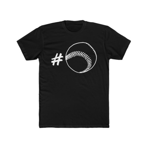 black hashtag softball shirt