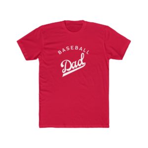 red baseball dad shirt