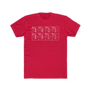 red Baseball Scorecard Shirt