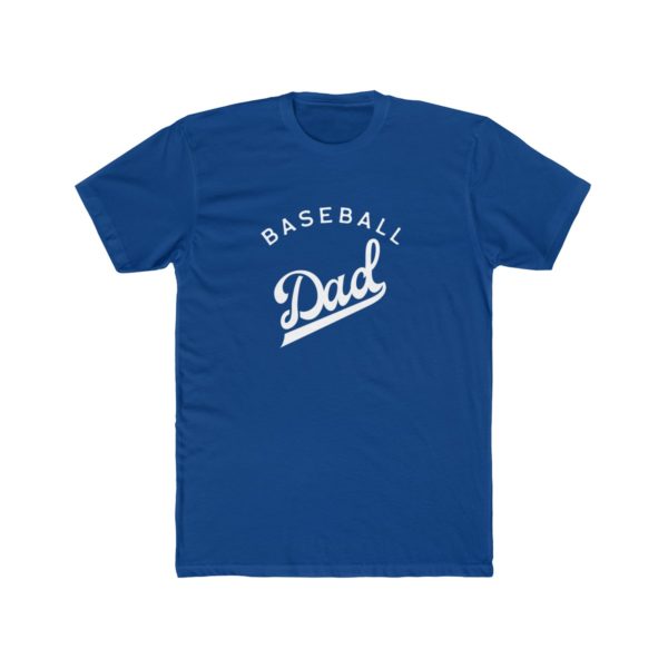 royal blue baseball dad shirt