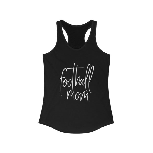 black football mom tank top