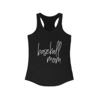 black baseball mom tanktop