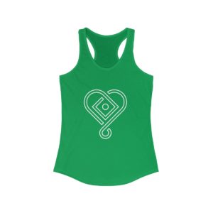 green baseball love racerback tanktop