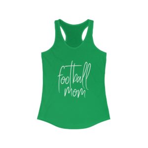 green football mom tank top