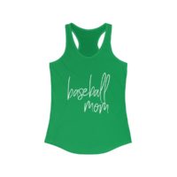green baseball mom tanktop