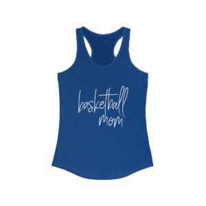 blue basketball mom tank top