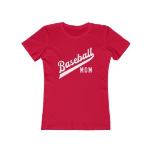 red Baseball Mom shirt