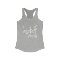 heather gray baseball mom tanktop