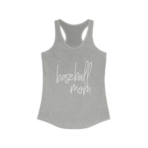 heather gray baseball mom tanktop