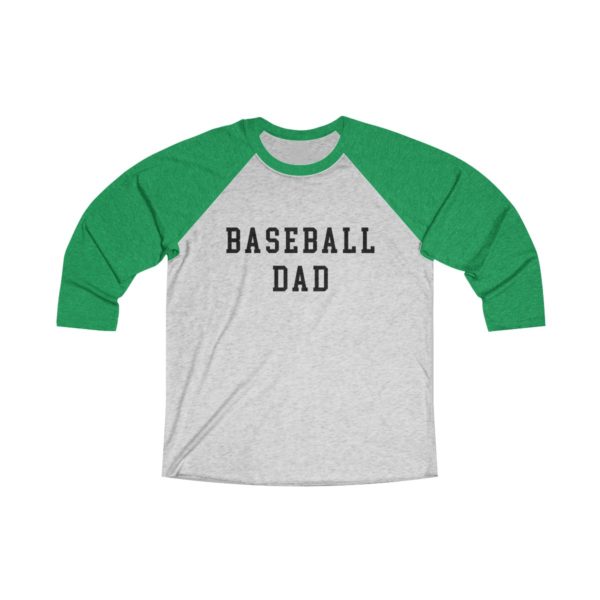 green Baseball Dad raglan shirt