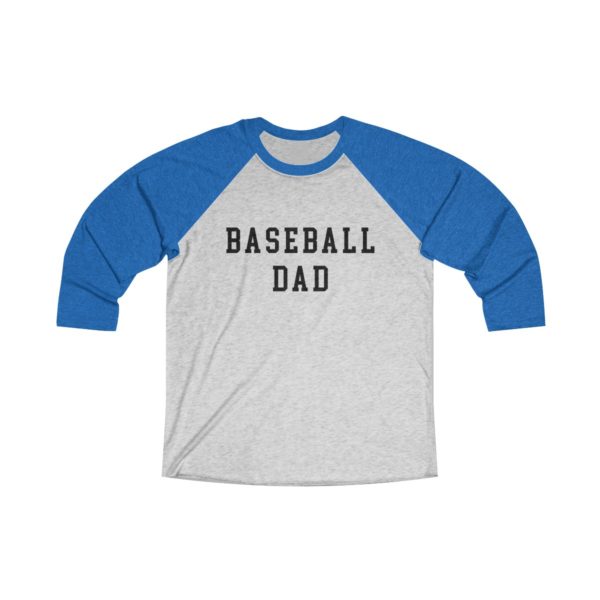 blue Baseball Dad raglan shirt