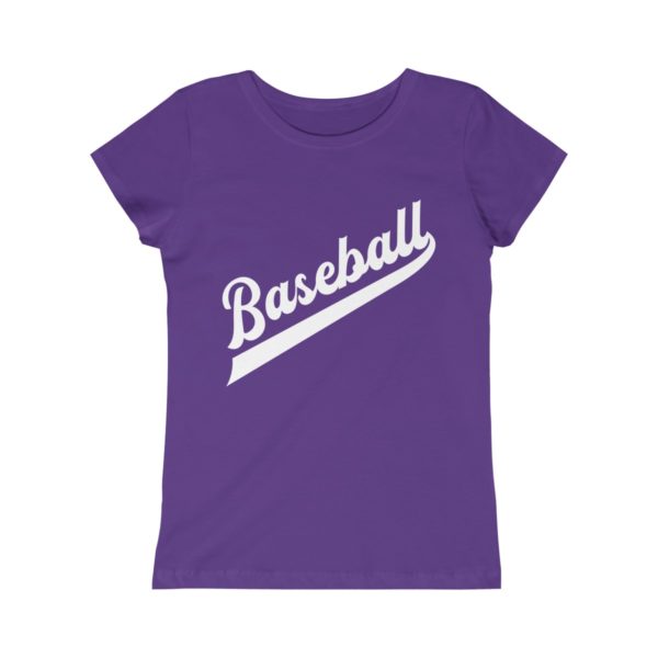 purple girls baseball shirt