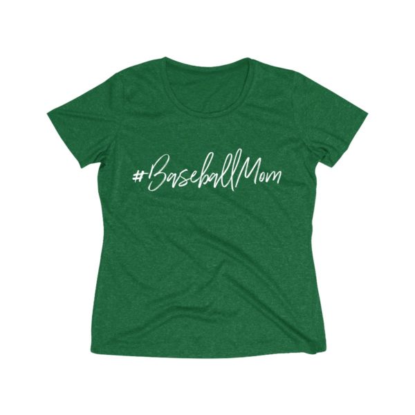 green Hashtag Baseball Mom shirt