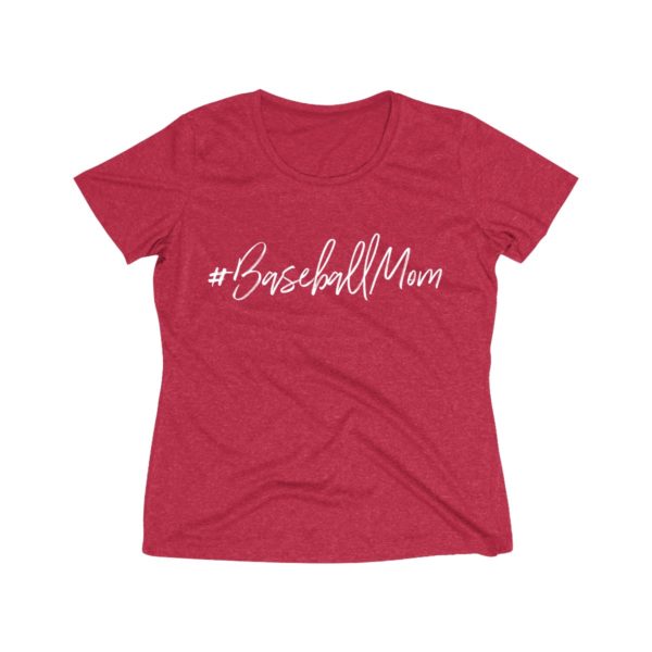 crimson Hashtag Baseball Mom shirt