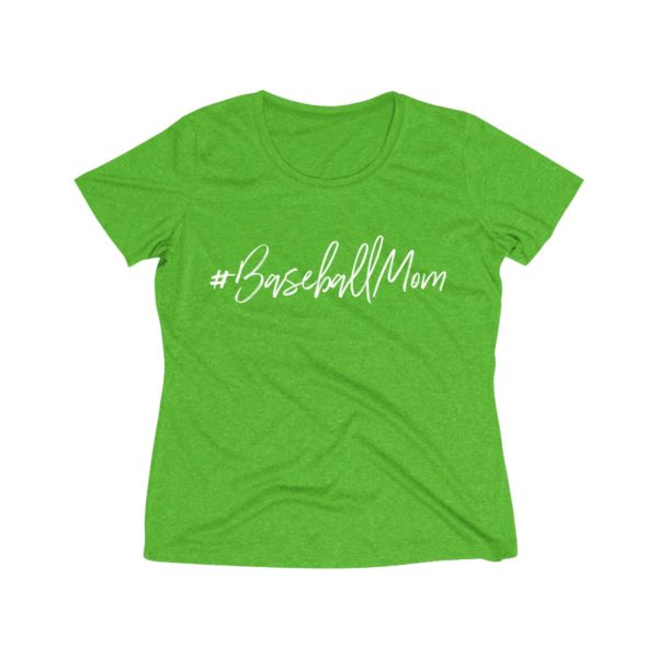 lime green Hashtag Baseball Mom shirt