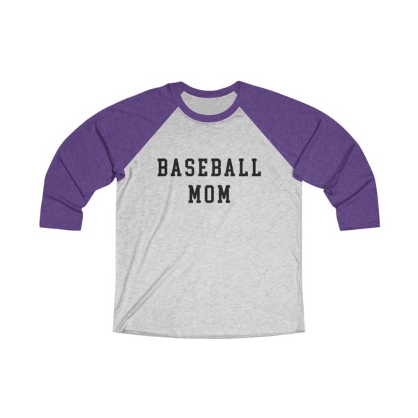 purple baseball mom raglan shirt