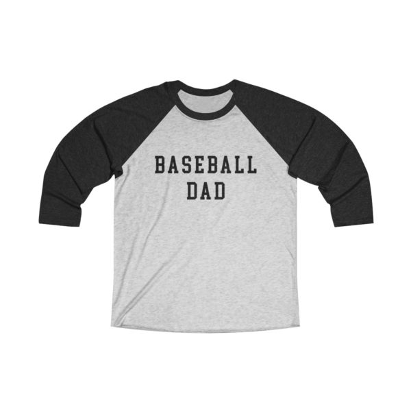 black Baseball Dad raglan shirt