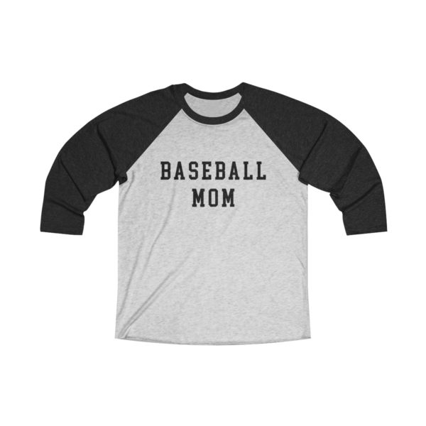 black baseball mom raglan shirt
