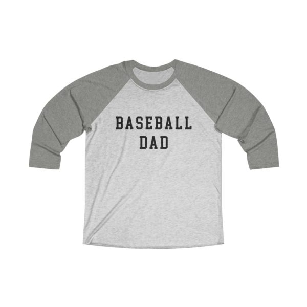 gray Baseball Dad raglan shirt