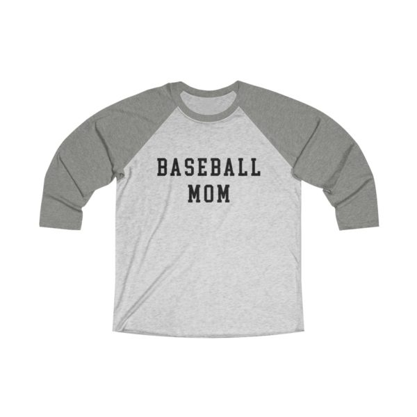 gray baseball mom raglan shirt