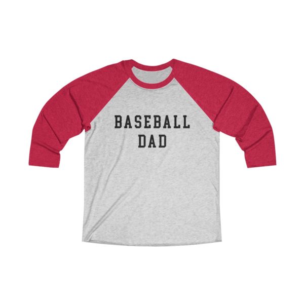 red Baseball Dad raglan shirt